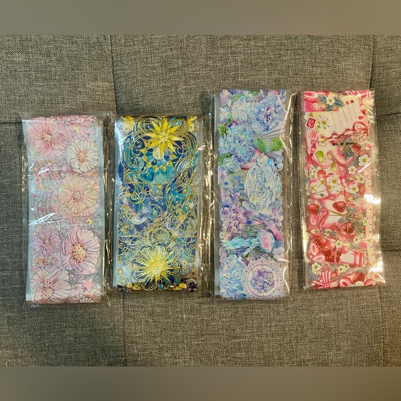 Waterproof PET Tape cute, lovely,Flower, journal sticker, Notebook, hand account - Picture 3 of 6